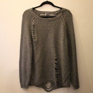 Urban Outfitters Grey Distressed Sweater